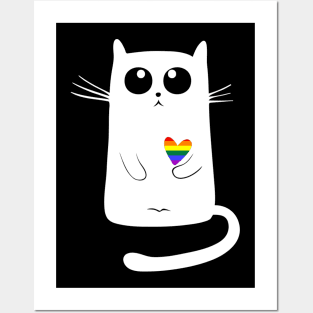 Cute Cat LGBT Posters and Art